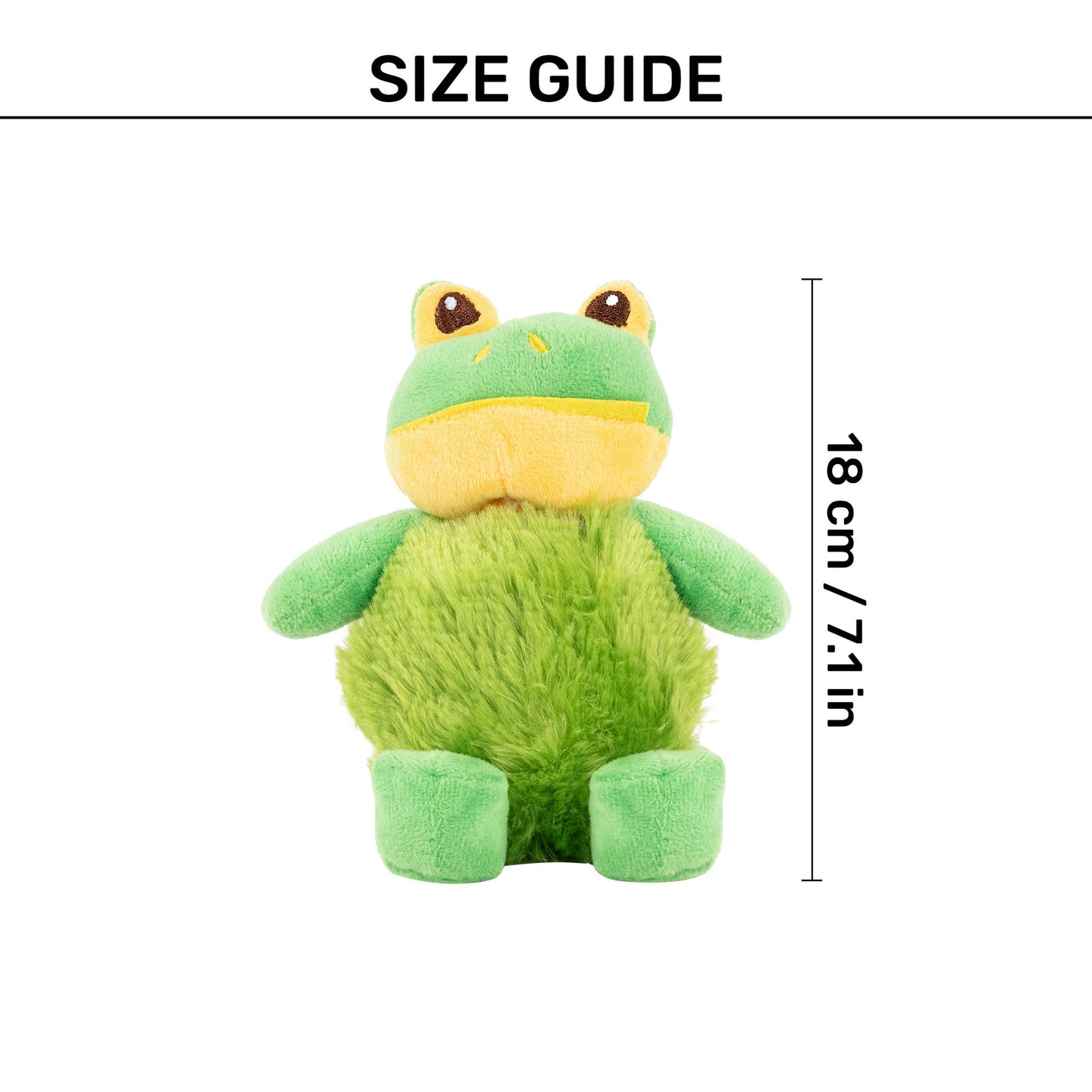 Snuggle Frog Squeaky Plush Toy For Puppies & Small Dogs - Green