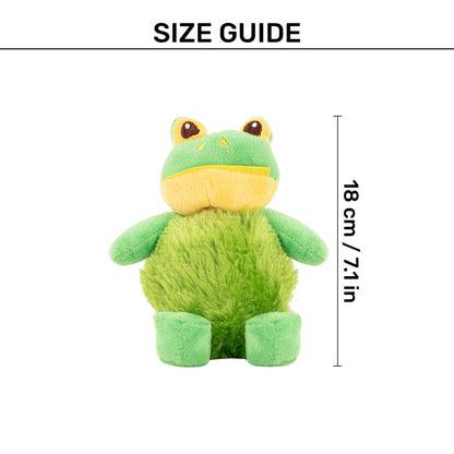 Snuggle Frog Squeaky Plush Toy For Puppies & Small Dogs - Green