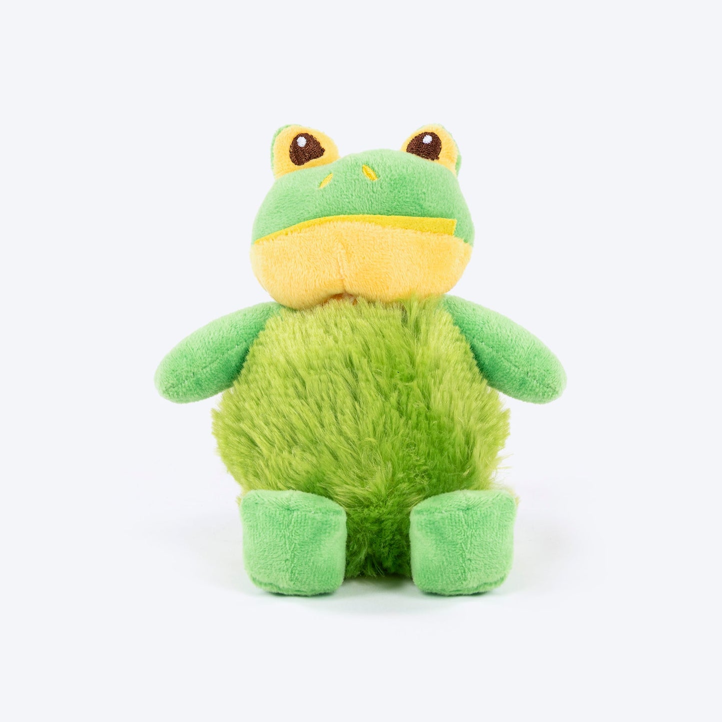 Snuggle Frog Squeaky Plush Toy For Puppies & Small Dogs - Green