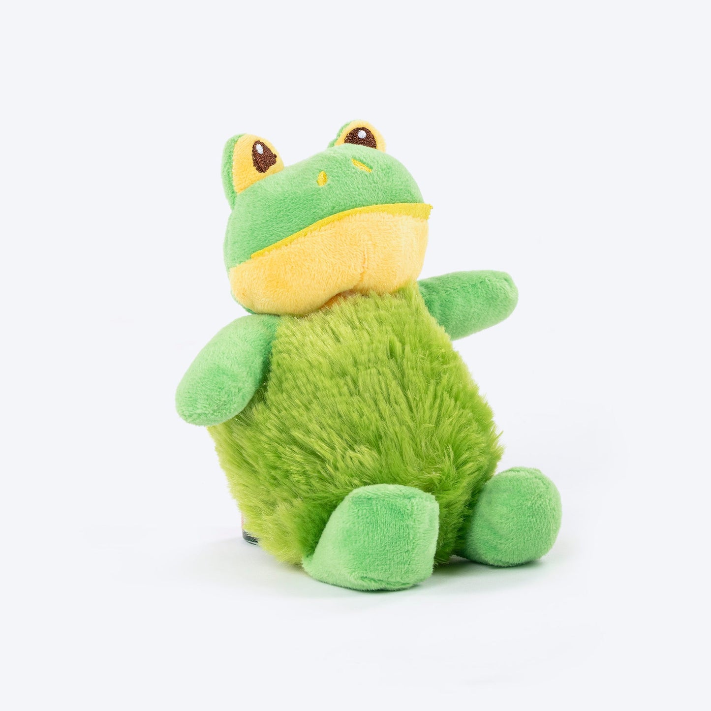 Snuggle Frog Squeaky Plush Toy For Puppies & Small Dogs - Green