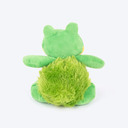 Snuggle Frog Squeaky Plush Toy For Puppies & Small Dogs - Green