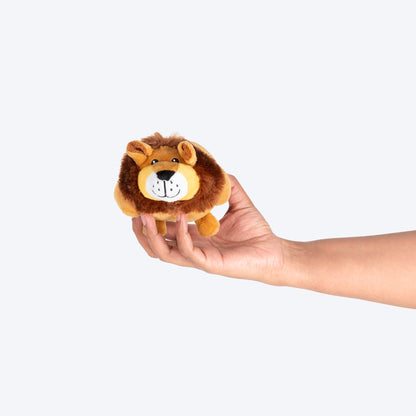 Soft Roar Squeaky Plush Toy For Puppies & Small Dogs - Brown