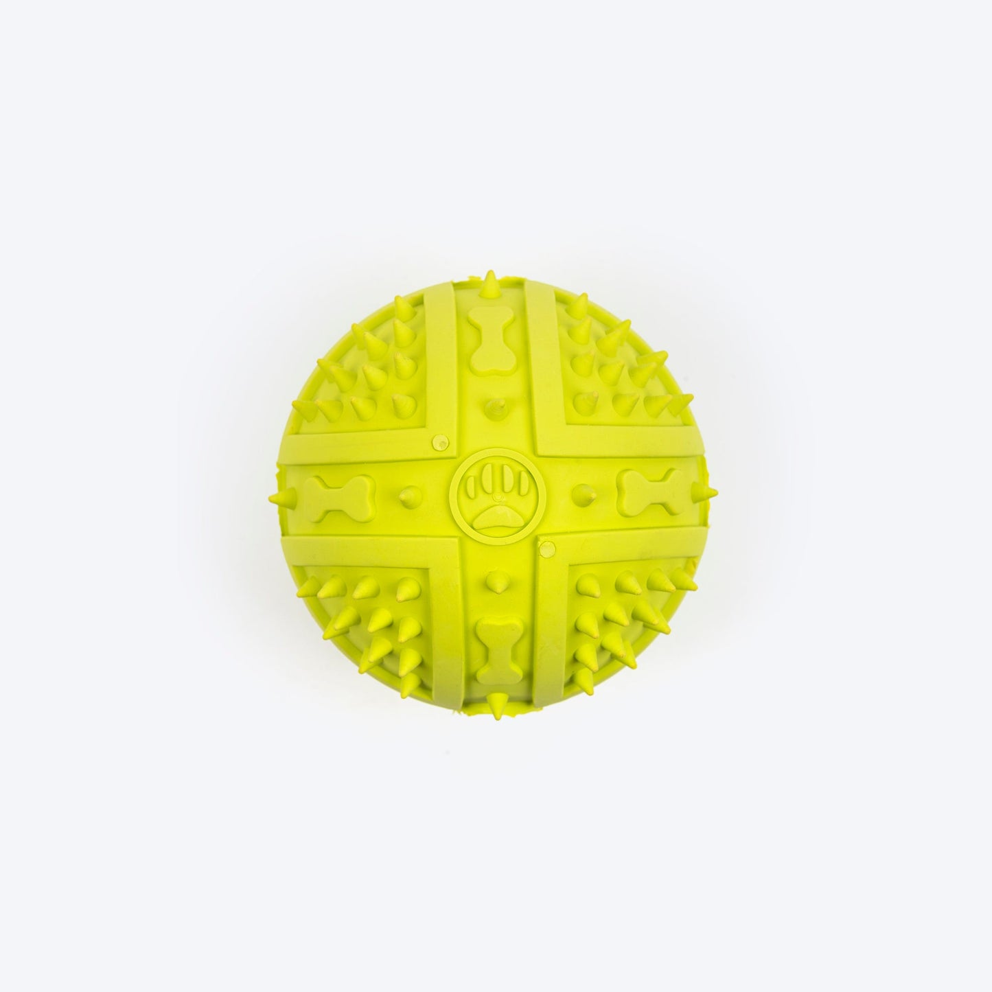 Textured Ball Squeaky Chew Toy For Dog - Green