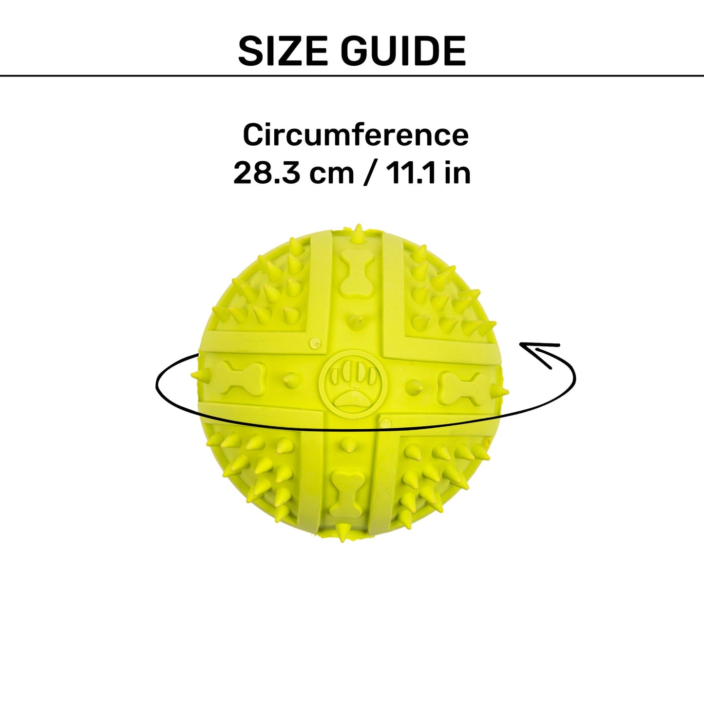 Textured Ball Squeaky Chew Toy For Dog - Green