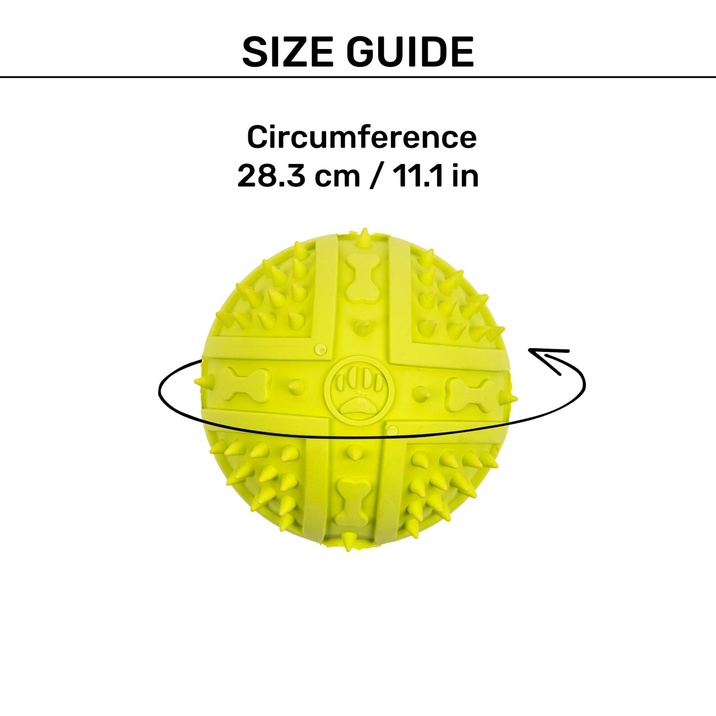 Textured Ball Squeaky Chew Toy For Dog - Green