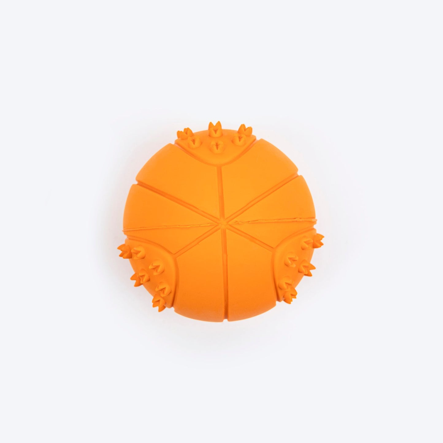 Textured Ball Squeaky Chew Toy For Dog - Orange