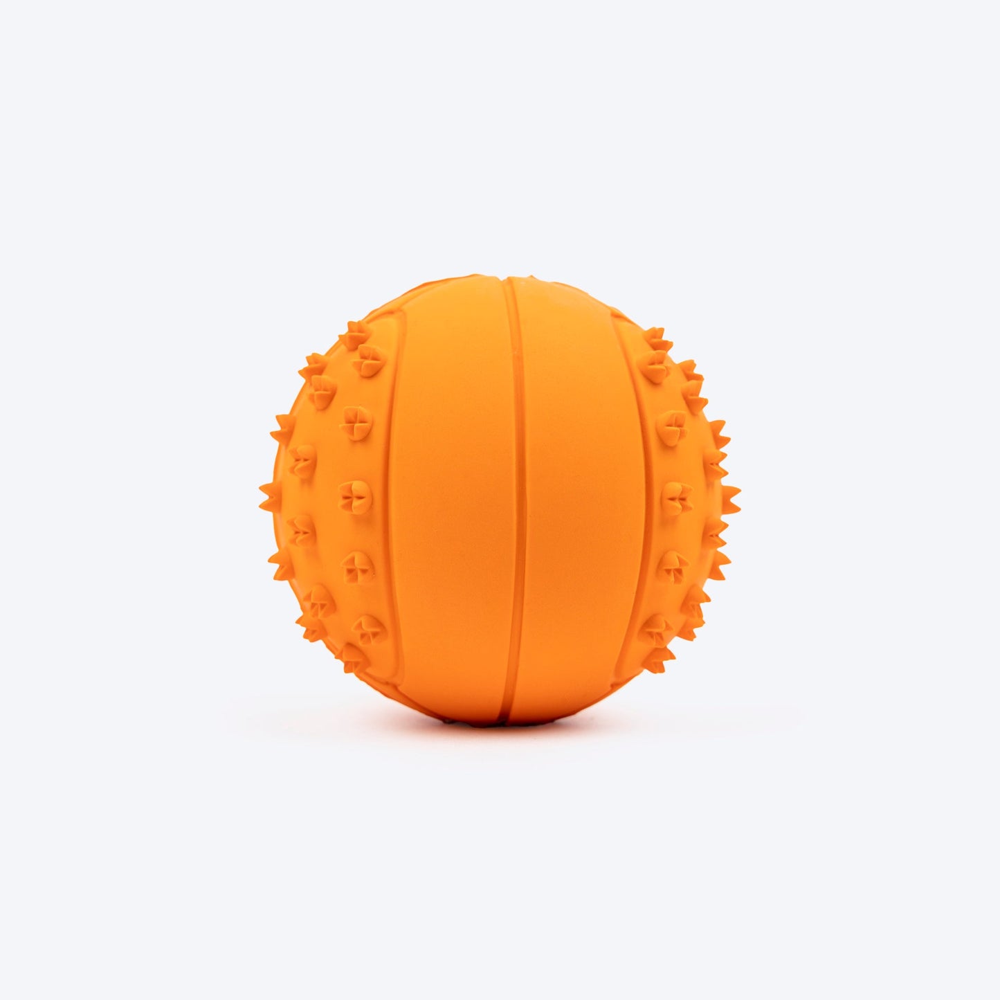 Textured Ball Squeaky Chew Toy For Dog - Orange