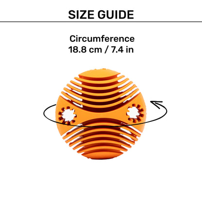 Spiral Textured Ball Chew Toy For Dog - Orange