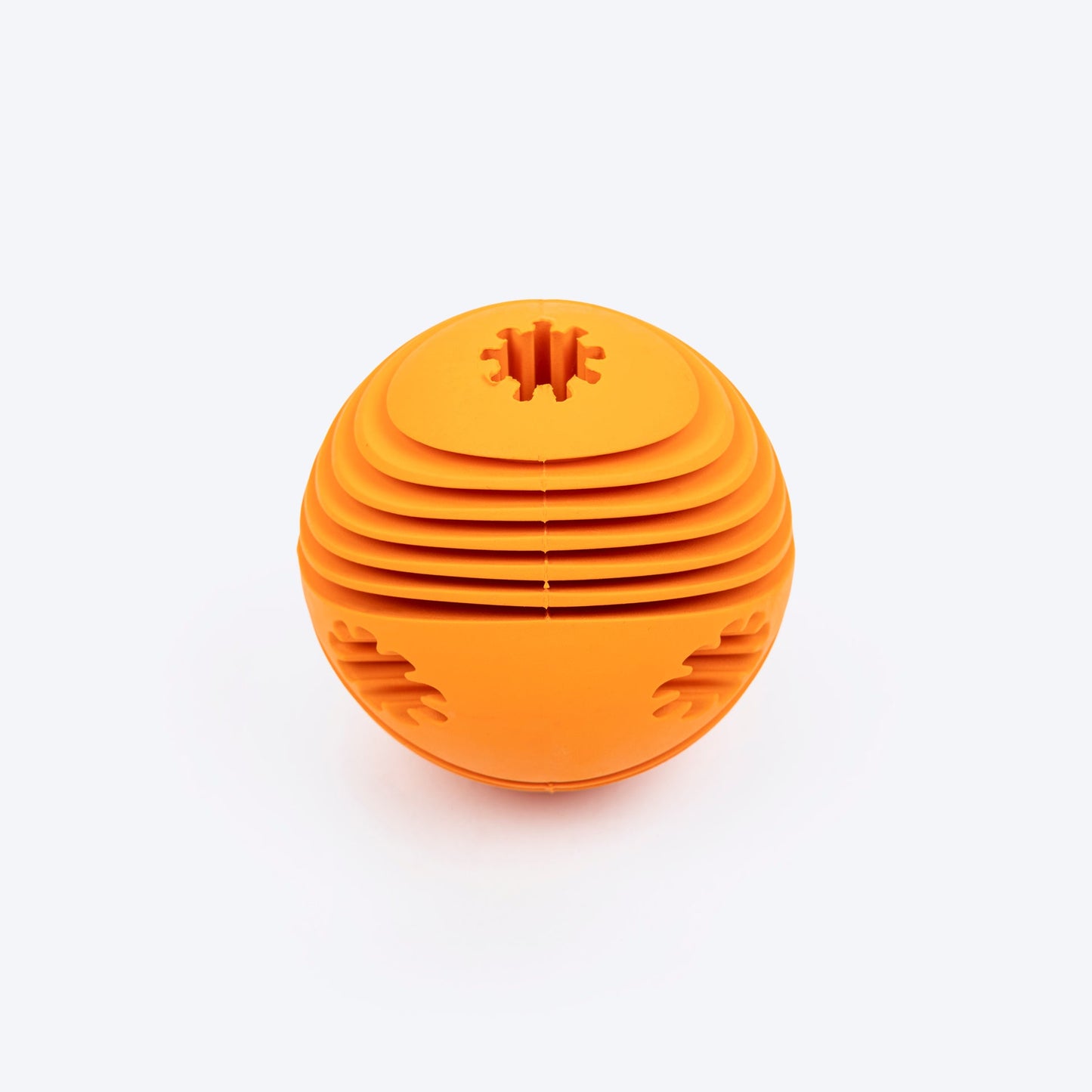 Spiral Textured Ball Chew Toy For Dog - Orange