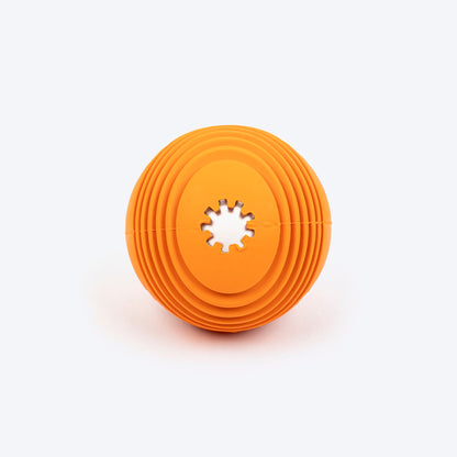 Spiral Textured Ball Chew Toy For Dog - Orange