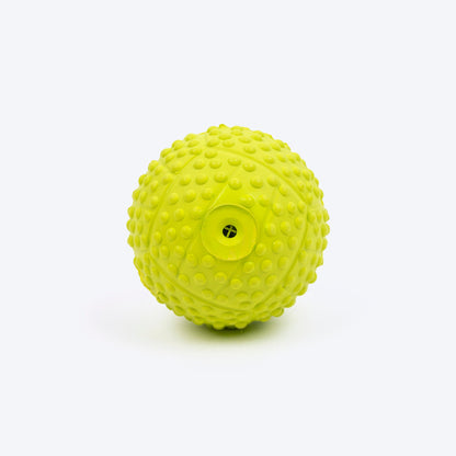 Dotted Textured Ball Squeaky Chew Toy For Dog - Green