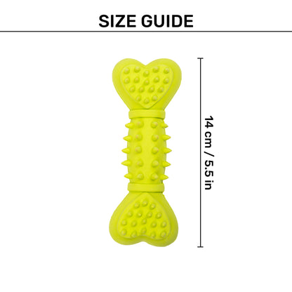 Spiky Heart Bone Squeaky Chew Toy For Dog - Green