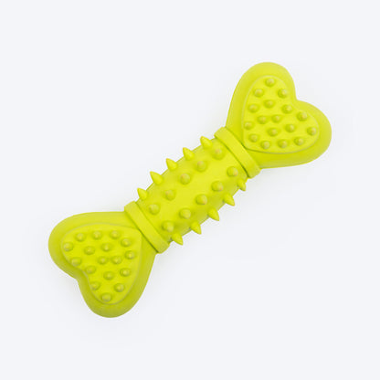 Spiky Heart Bone Squeaky Chew Toy For Dog - Green