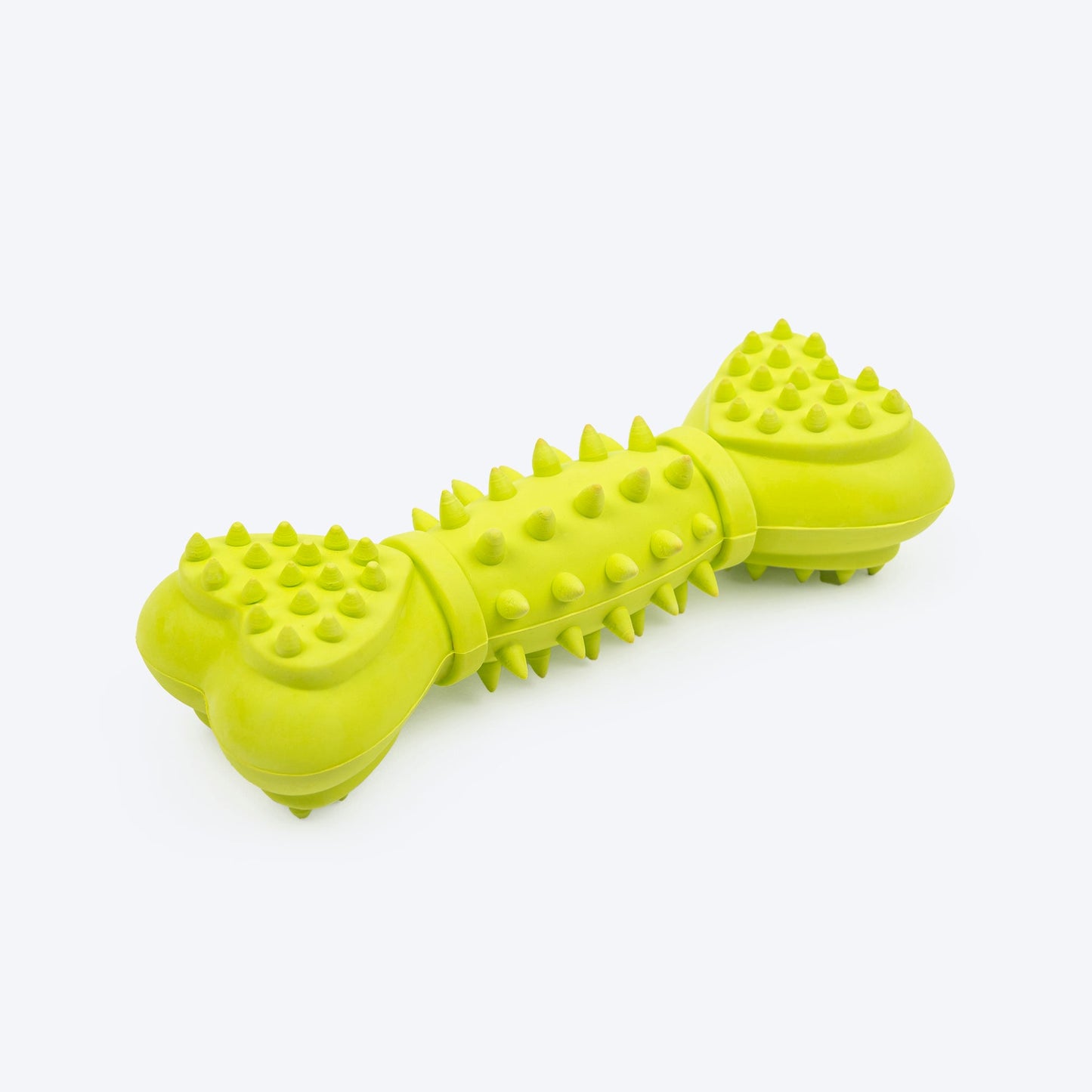 Spiky Heart Bone Squeaky Chew Toy For Dog - Green