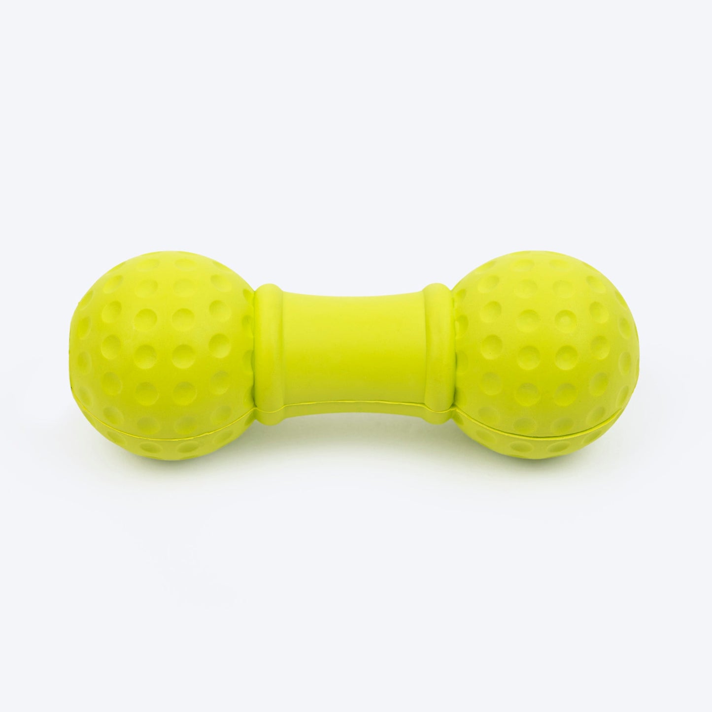 Ball Dumbbell Squeaky Chew Toy For Dog - Green With Squeaker