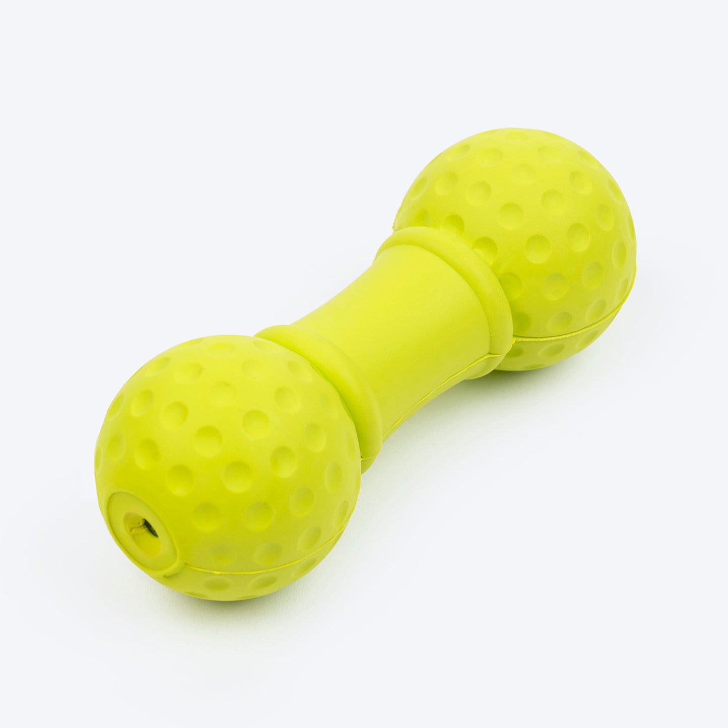 Ball Dumbbell Squeaky Chew Toy For Dog - Green With Squeaker
