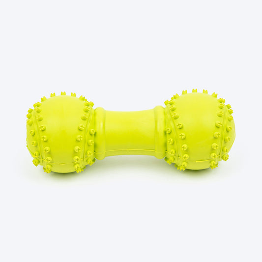 Round Dumbbell Squeaky Chew Toy For Dog - Green