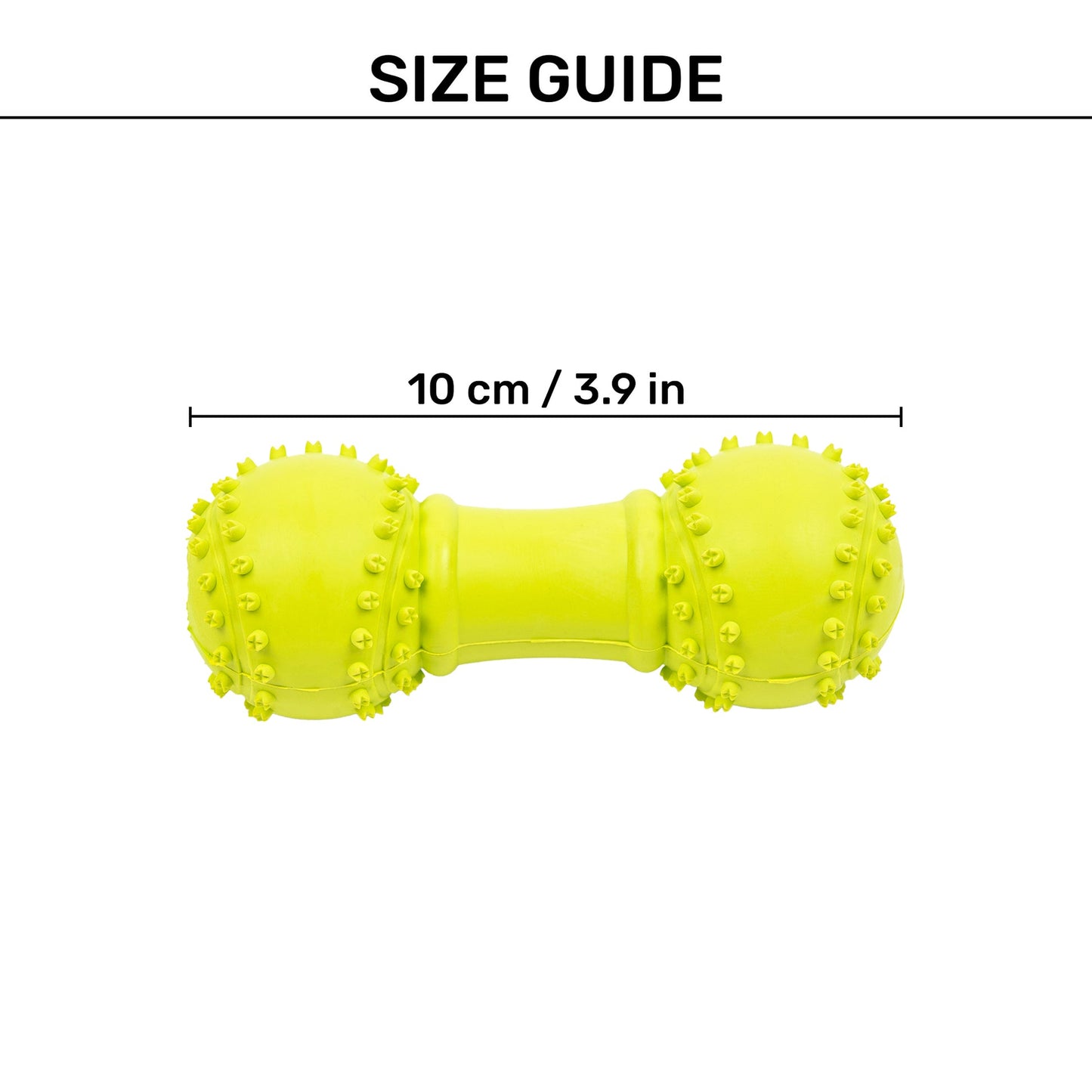 Round Dumbbell Squeaky Chew Toy For Dog - Green
