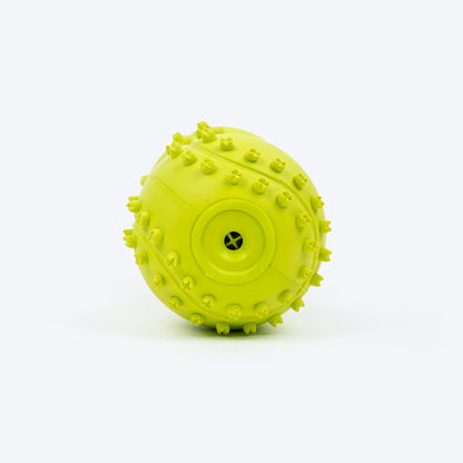 Round Dumbbell Squeaky Chew Toy For Dog - Green