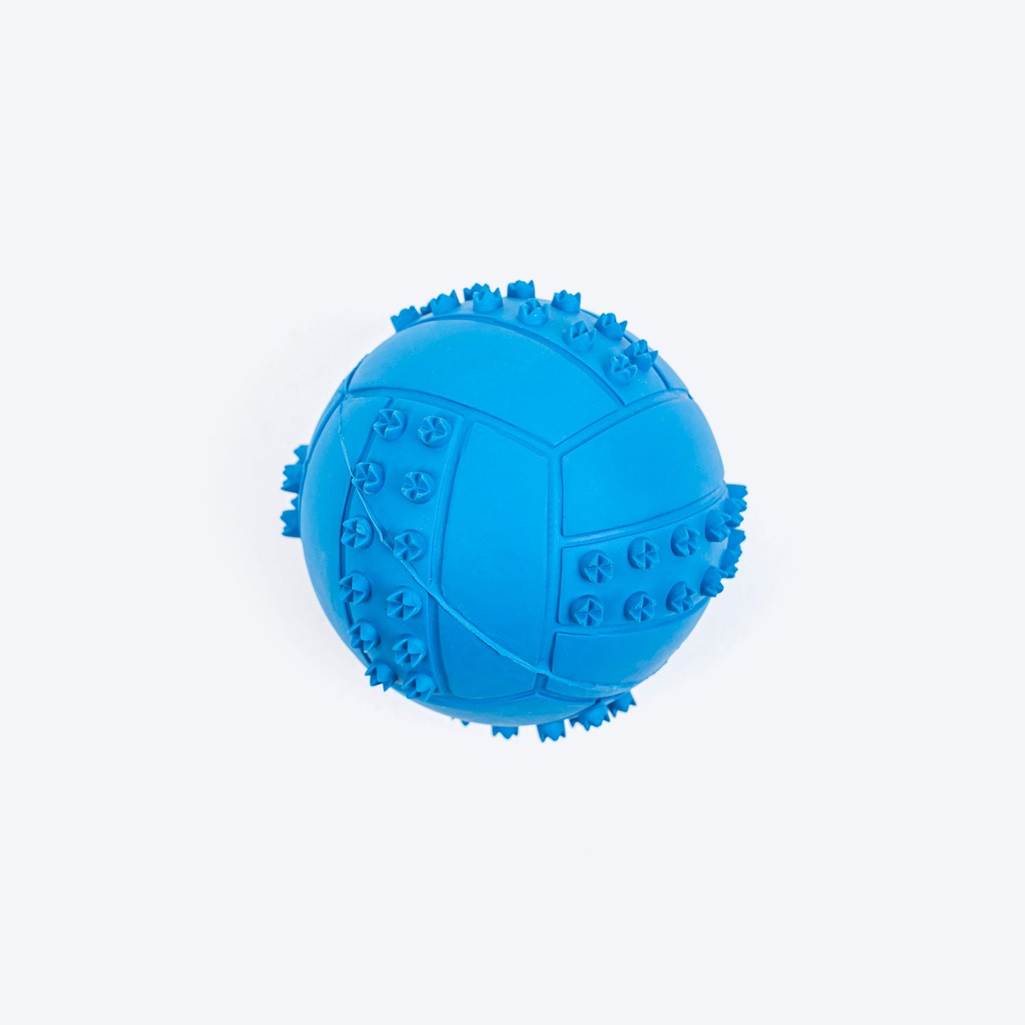 Textured Ball Squeaky Chew Toy For Dog - Blue