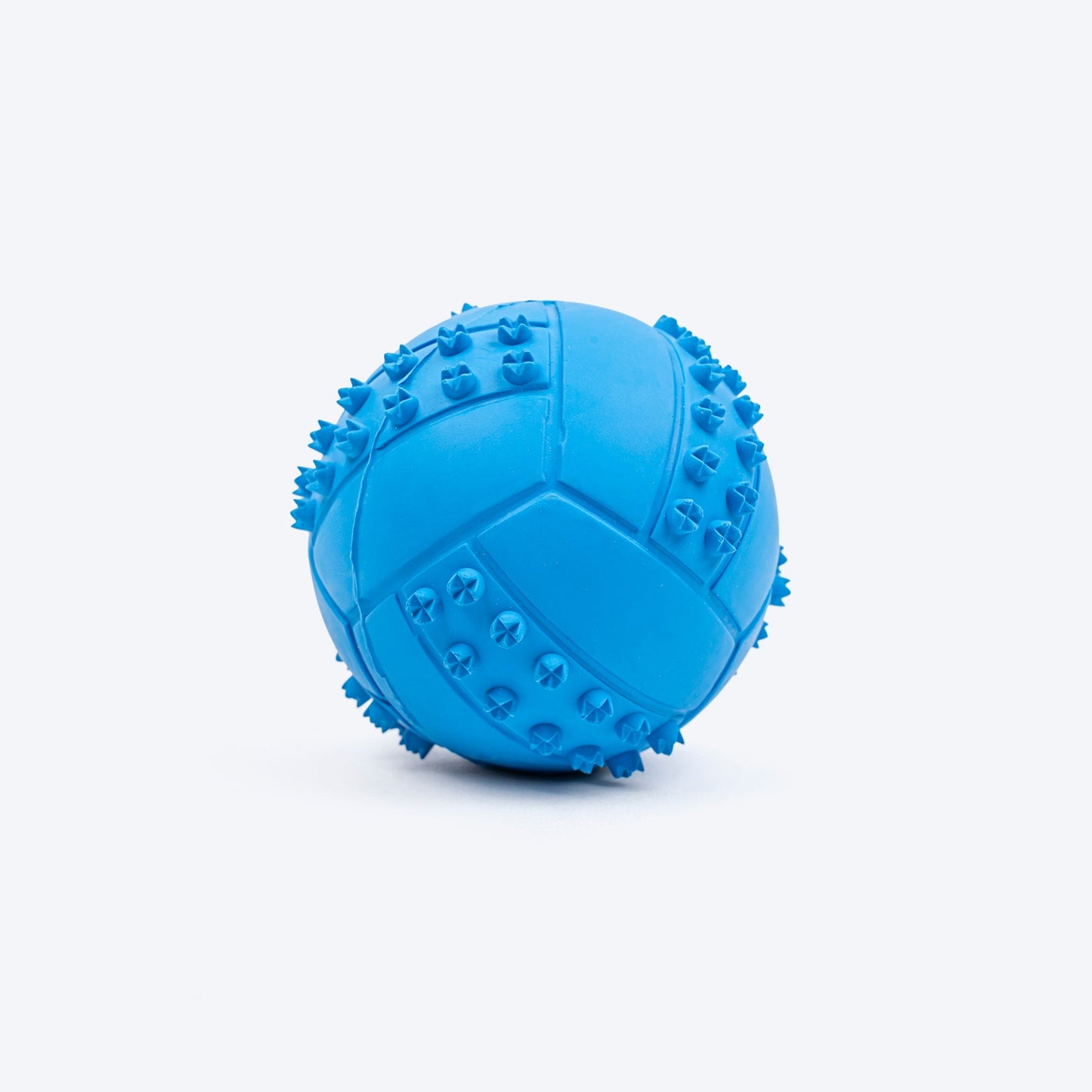 Textured Ball Squeaky Chew Toy For Dog - Blue