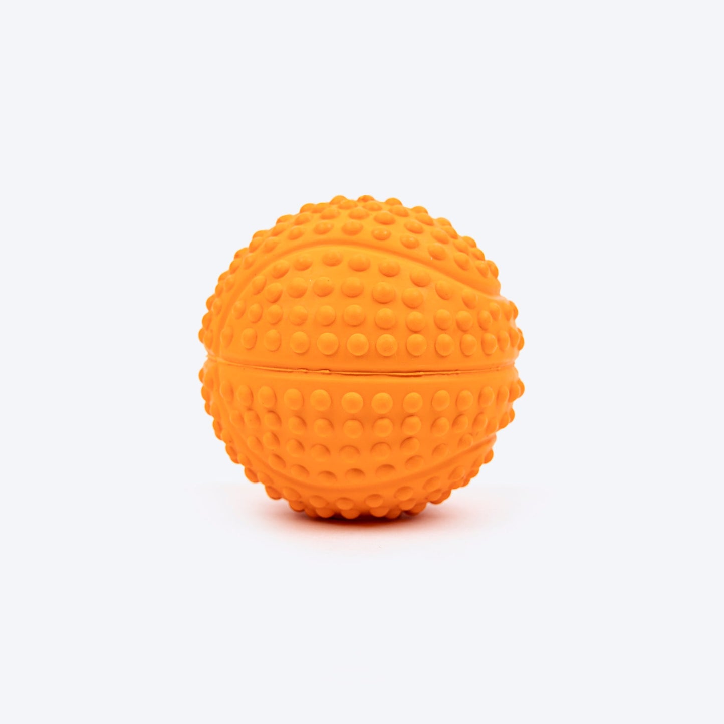 Dotted Textured Ball Squeaky Chew Toy For Dog - Orange