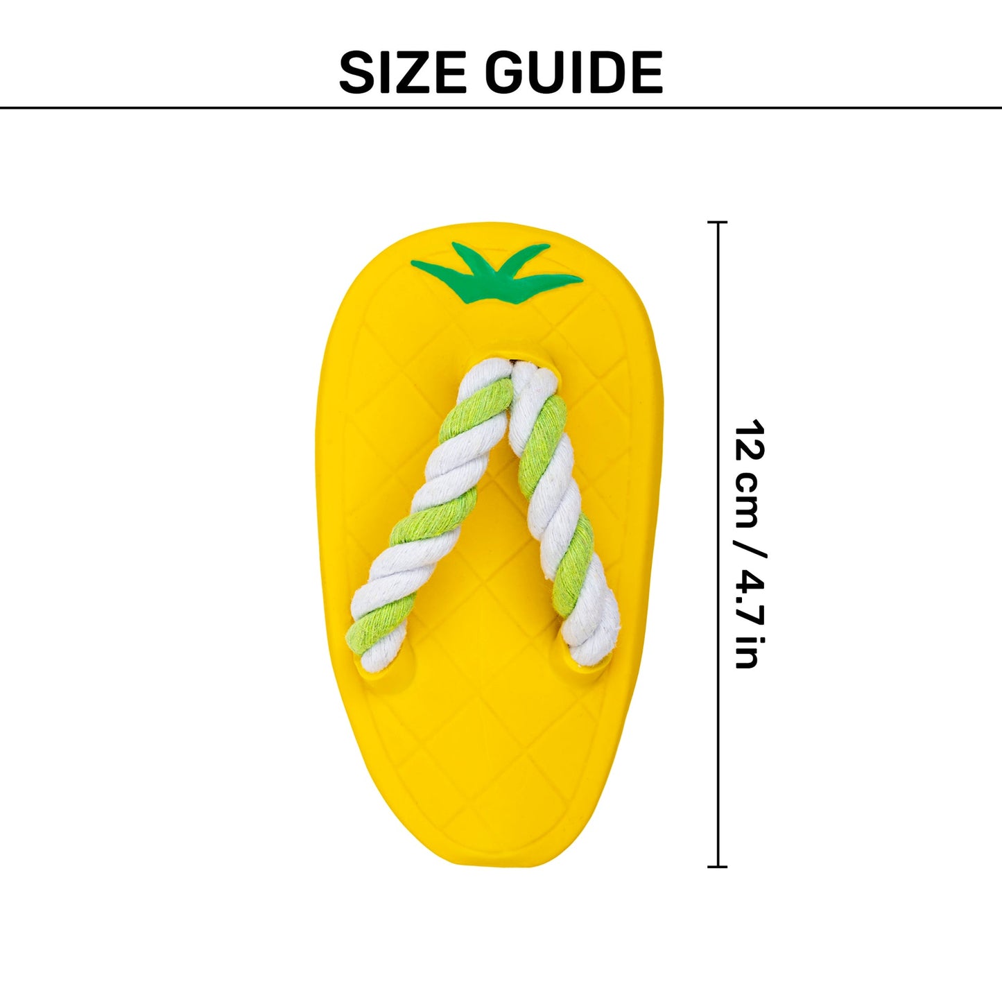 Squeaky Slipper Chew Toy For Dog - Yellow With Squeaker