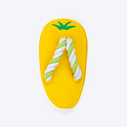 Squeaky Slipper Chew Toy For Dog - Yellow With Squeaker
