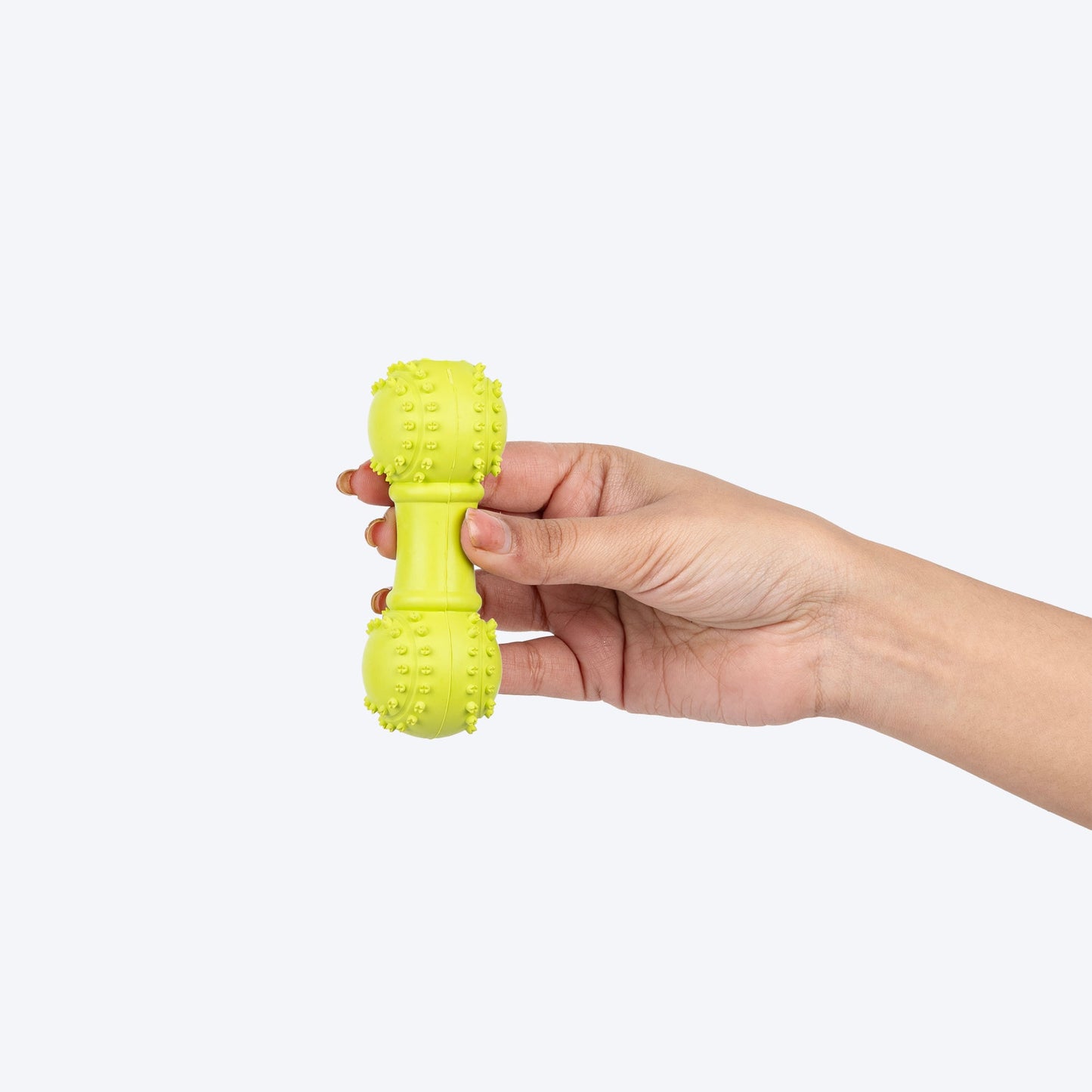 Round Dumbbell Squeaky Chew Toy For Dog - Green