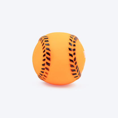 Baseball Squeaky Chew Toy For Dog - Orange