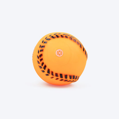 Baseball Squeaky Chew Toy For Dog - Orange