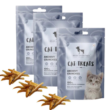 HUFT Dehydrated Anchovies Crunchies Cat Treats