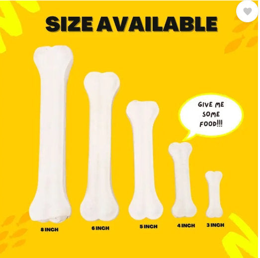 Dog Chew Bone 6 Inches (6") , Dog Treats, Delicious Bones for Small Dogs (PUPPY & ADULT)