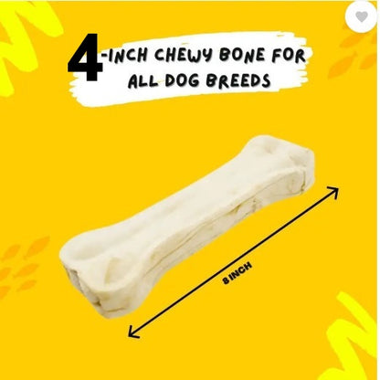Dog Chew Bone 4 Inches (4") , Dog Treats, Delicious Bones for Small Dogs (PUPPY & ADULT)