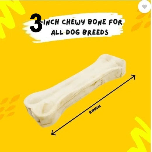 Dog Chew Bone 3 Inches (3") , Dog Treats, Delicious Bones for Small Dogs (PUPPY & ADULT)