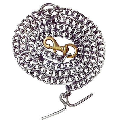 Dog Trust Dog Metal Chain Leash Silver Heavy Weight Duty Dog Chain with Heavy Hook