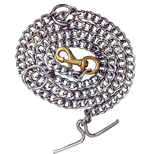 Dog Trust Dog Metal Chain Leash Silver Heavy Weight Duty Dog Chain with Heavy Hook