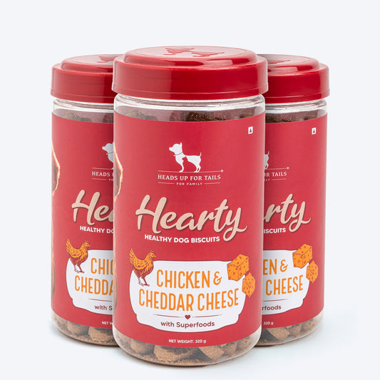 Hearty Chicken & Cheddar Cheese Healthy Dog Biscuits - 320 gm
