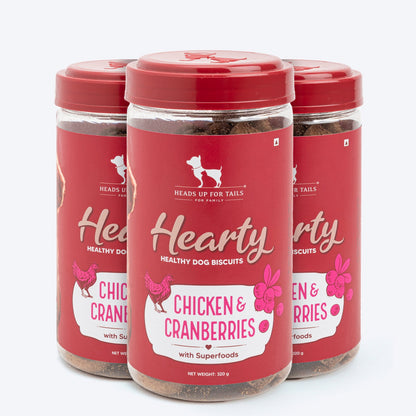 Healthy Dog Biscuit | Biscuits for Adult Dogs & Puppies | Chicken Biscuits, Protein-Rich & Gluten-Free | No Artificial Preservatives