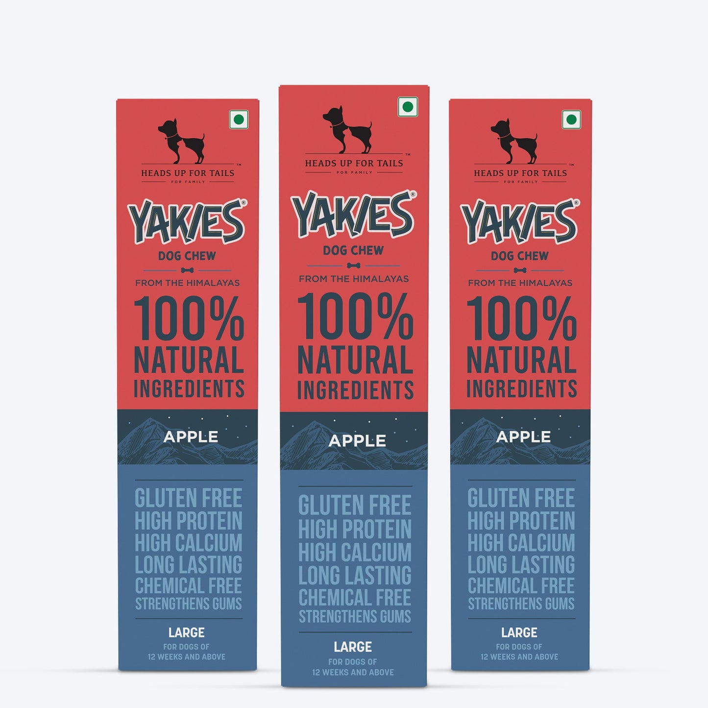 Yakies 100% Natural & Vegetarian Apple Chew Bone for Dogs