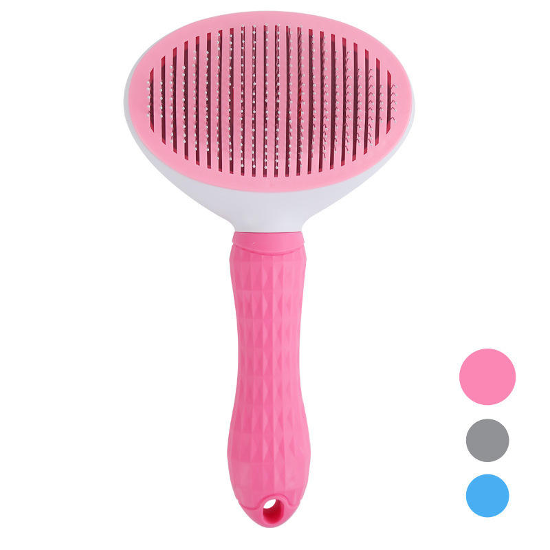Self Cleaning Slicker Brush, Pet Grooming Shedding Brush for Dogs and Cats - Easy to Remove Loose Undercoat, Pet Massaging Tool Suitable for Pets with Long or Short Hair