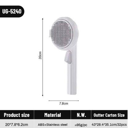 Self Cleaning Slicker Brush Dog Brush and Cat Brush Cat Hair Brush with Curved Needle Comb Remove Loose Undercoat and Shed Fur Pet Pumpkin Brush Pet Brush for Shedding and Grooming