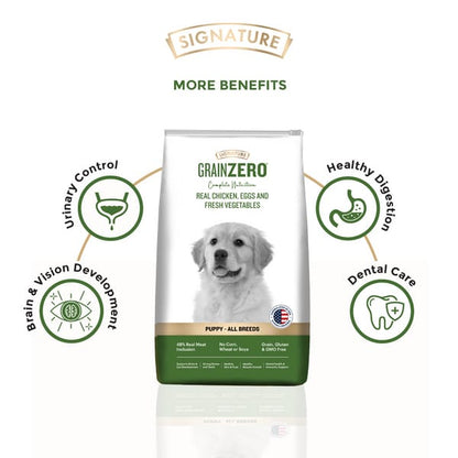Signature Grain Zero Real Chicken, Egg and Vegetables Puppy Dog Dry Food