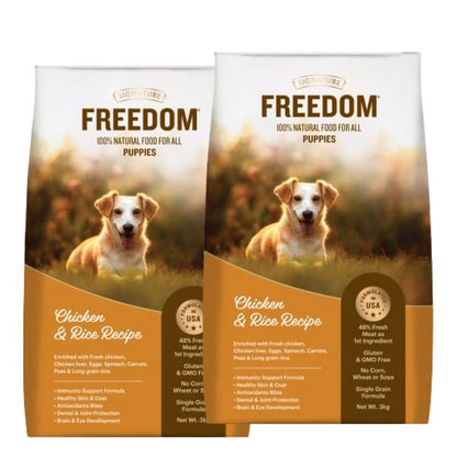 Signature Freedom Chicken and Rice Recipe Puppy Dog Dry Food