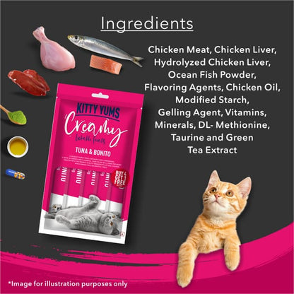 Kitty Yums Tuna & Bonito Creamy Cat Treats