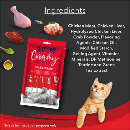 Kitty Yums Crab & Chicken Creamy Cat Treats