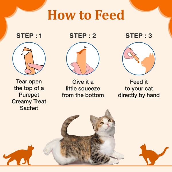 Purepet Real Chicken Lickable Creamy Treats for Cats