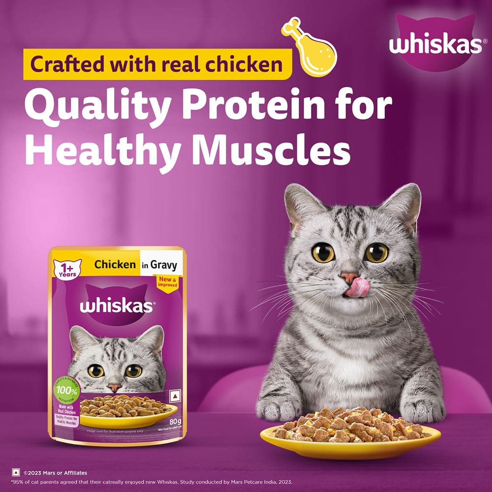 Whiskas Chicken in Gravy Adult Cat Wet Food
