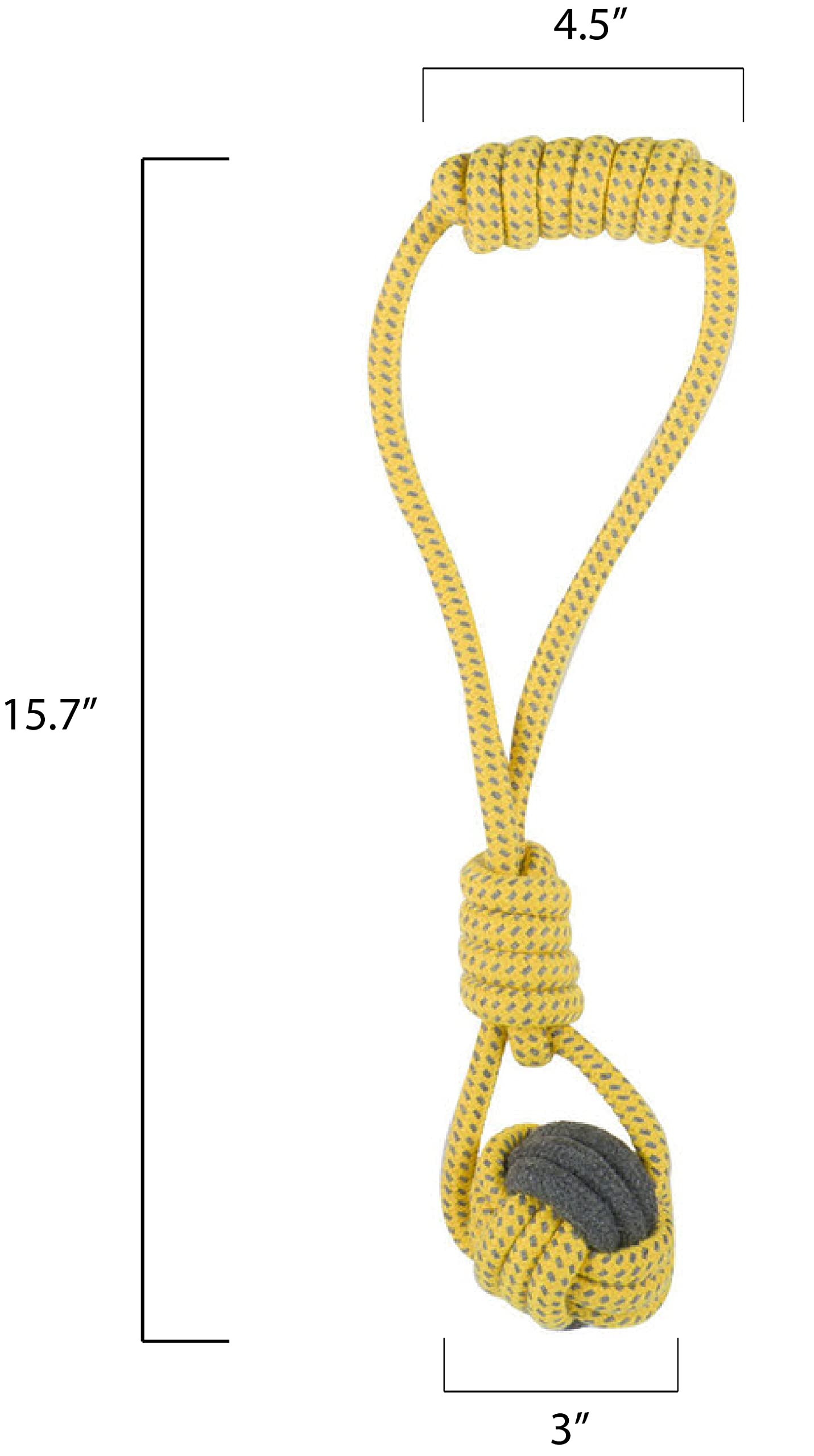 Durable Tennis Ball Cotton Rope Toy with Handle for Playing Dogs