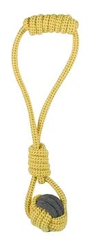 Durable Tennis Ball Cotton Rope Toy with Handle for Playing Dogs